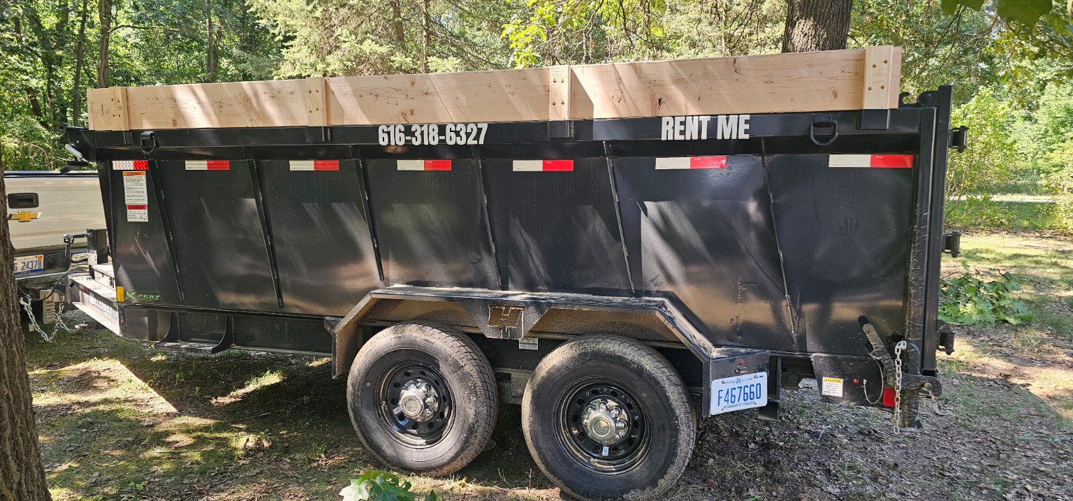 12 Yard 7ft x 14ft Dumpster Trailer