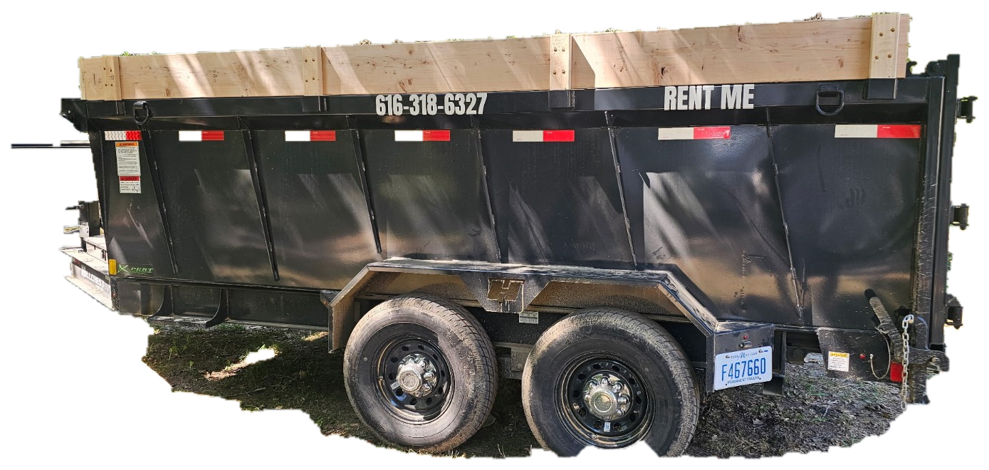 12 Yard 7ft x 14ft Dumpster Trailer