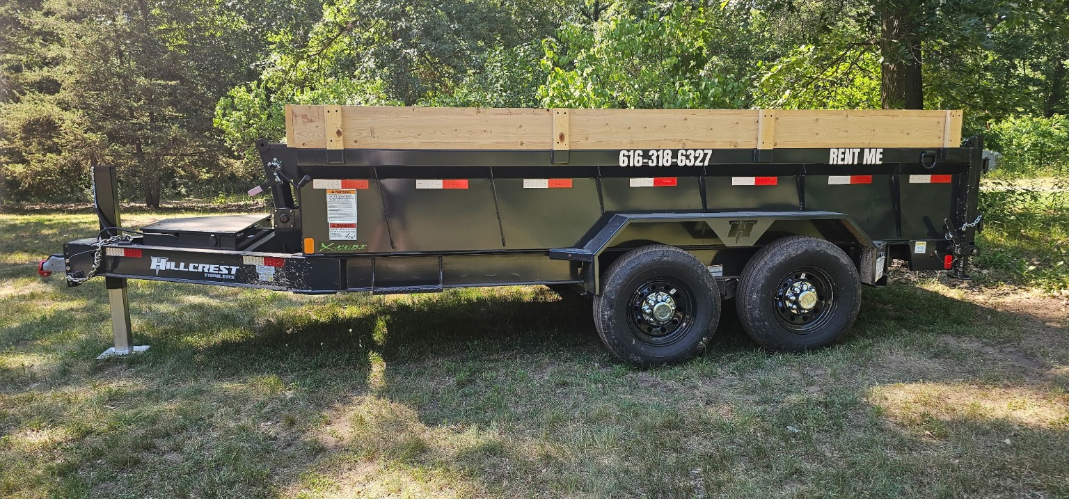 8 Yard 7ft x 14ft Dumpster Trailer