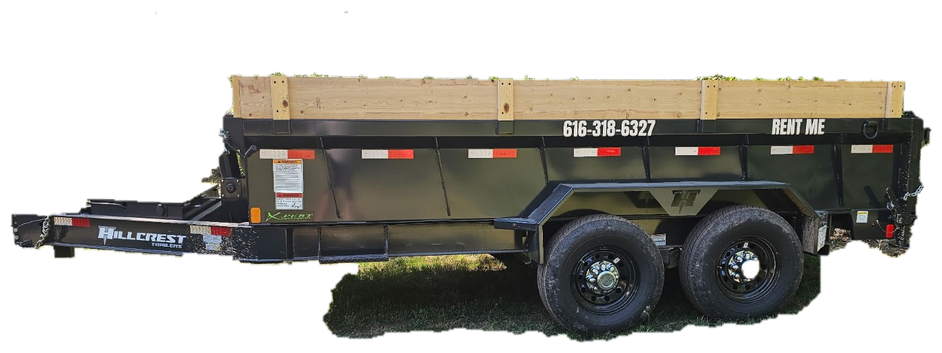 8 Yard 7ft x 14ft Dumpster Trailer