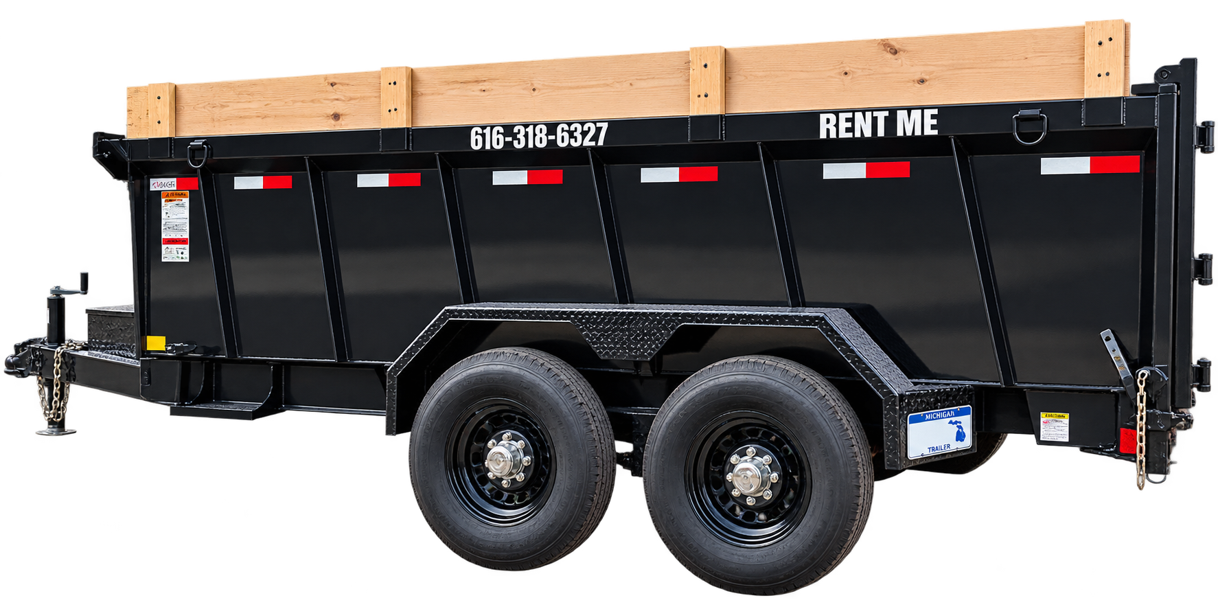 12 Yard 7ft x 14ft Dumpster Trailer