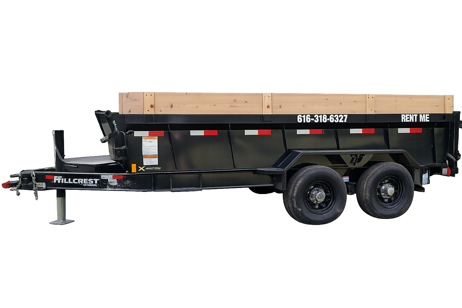 8 Yard 7ft x 14ft Dumpster Trailer
